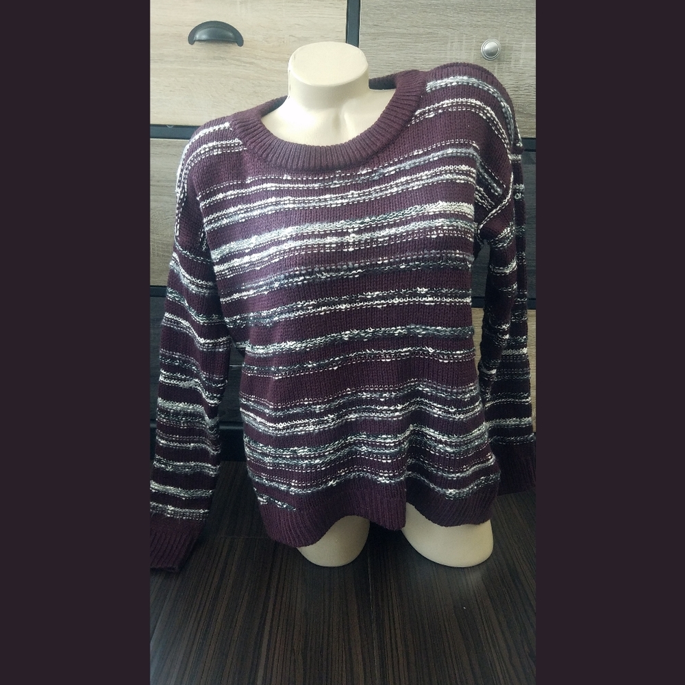Calvin Klein Jean's plum striped Sweater